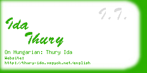 ida thury business card